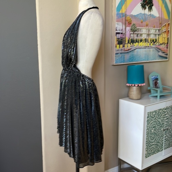 Trisha wore in NYC - SAINT LAURENT Paris Open Back Halter Dress - Picture 5 of 14